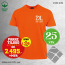 25 stk T-skjorte med brystlogo, orange
