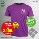 25 stk T-skjorte med brystlogo, lilla