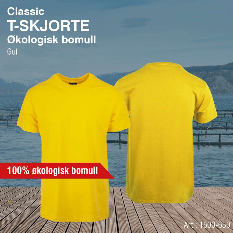 You klassisk t-skjorte, gul