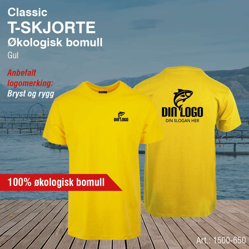 You klassisk t-skjorte, gul