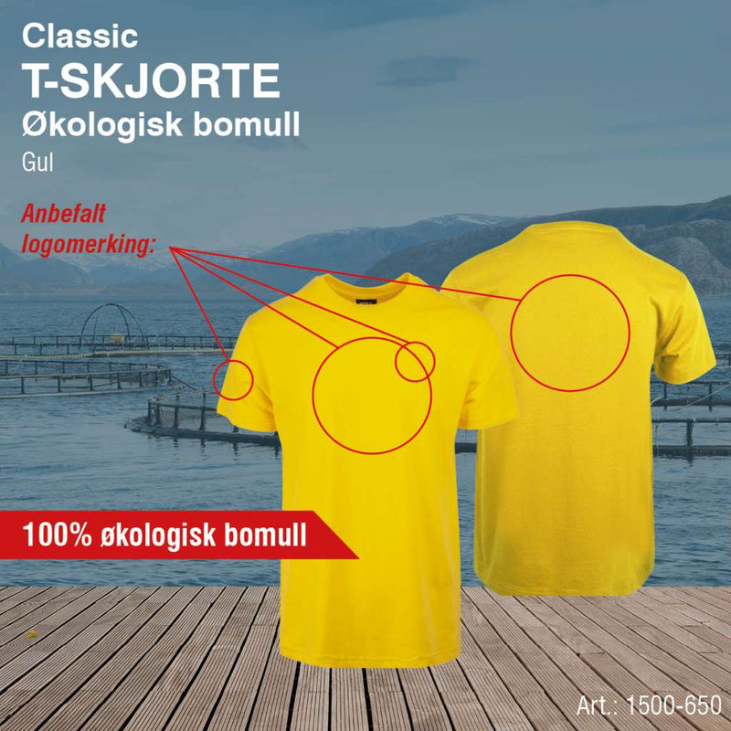 You klassisk t-skjorte, gul
