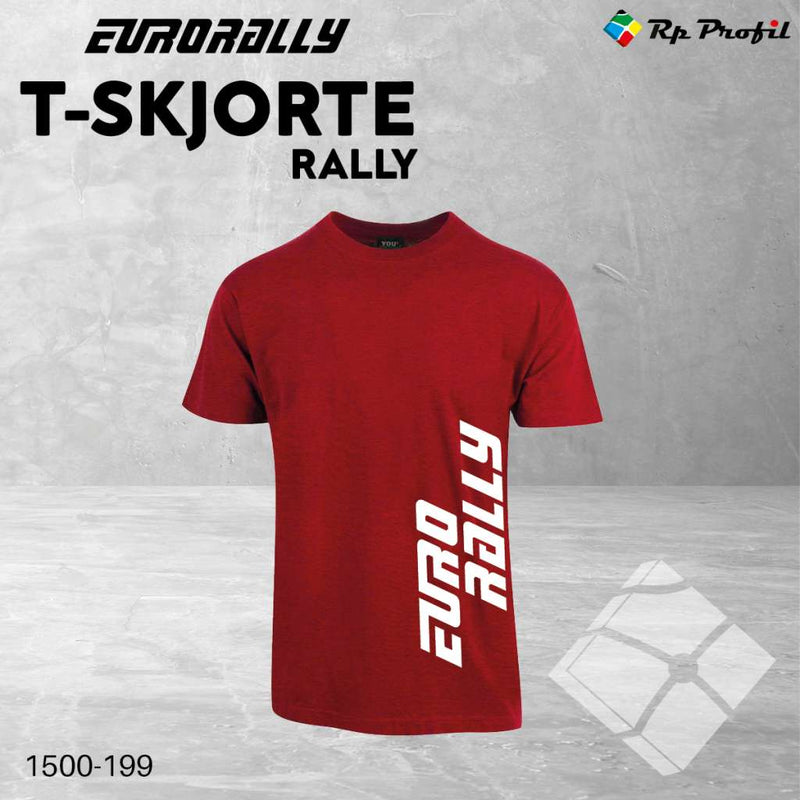 Eurorally t-shirt Rally, kardinalrød