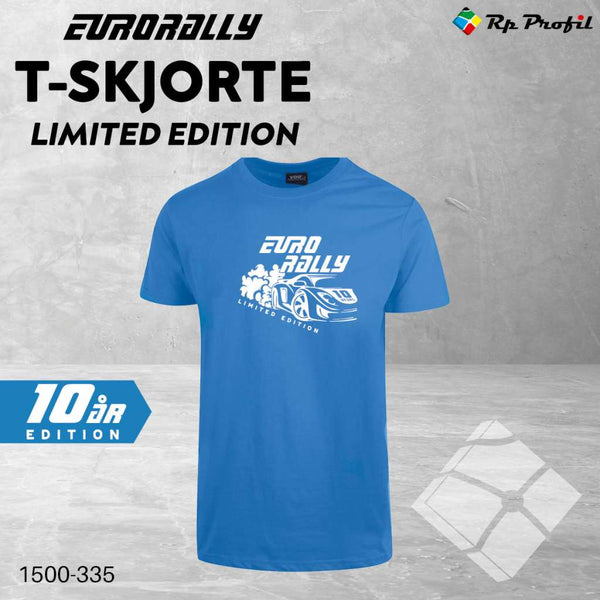 Eurorally t-shirt Limited edition, azur blå