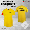 Eurorally TEAM t-shirt i unisex, gul