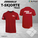 Eurorally TEAM t-shirt i unisex, kardinalrød
