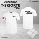 Eurorally TEAM t-shirt i unisex, hvit