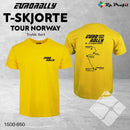 Eurorally  TOUR NORWAY T-shirt, gul