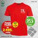 25 stk T-skjorte med brystlogo, rød