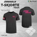 Eurorally TEAM t-shirt i unisex, koksgrå/rosa