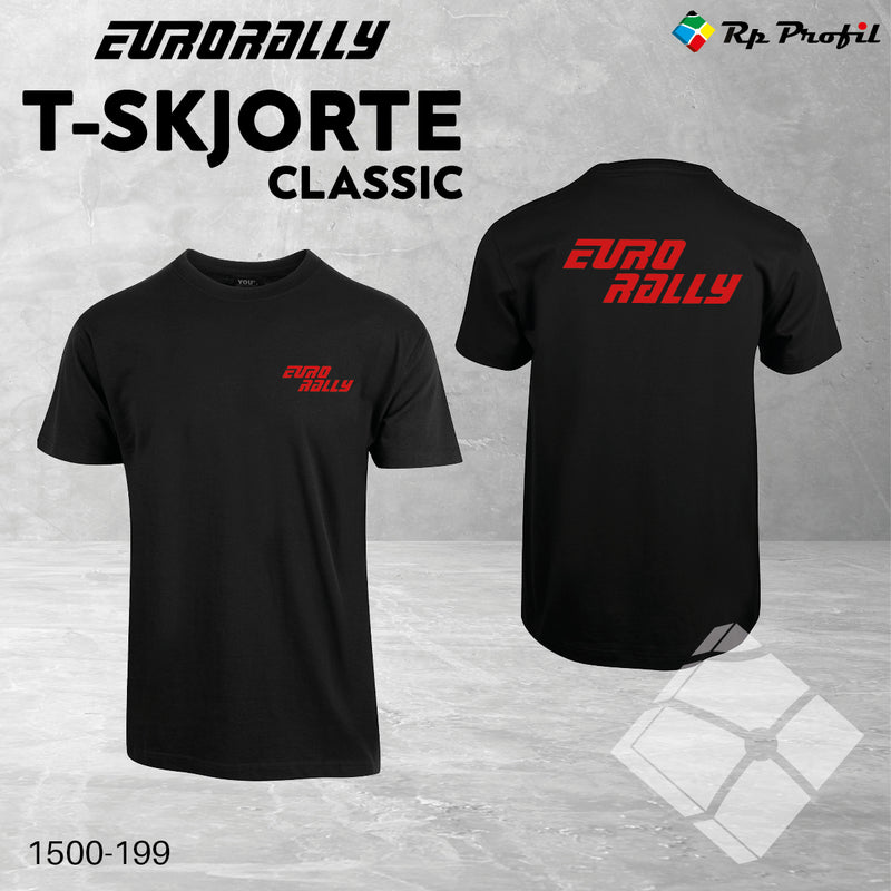 Eurorally classic t-shirt, sort