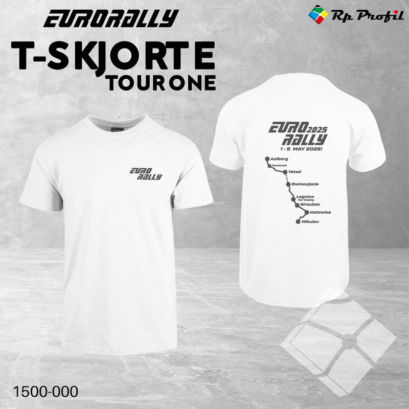 Eurorally t-shirt - TOUR ONE, hvit