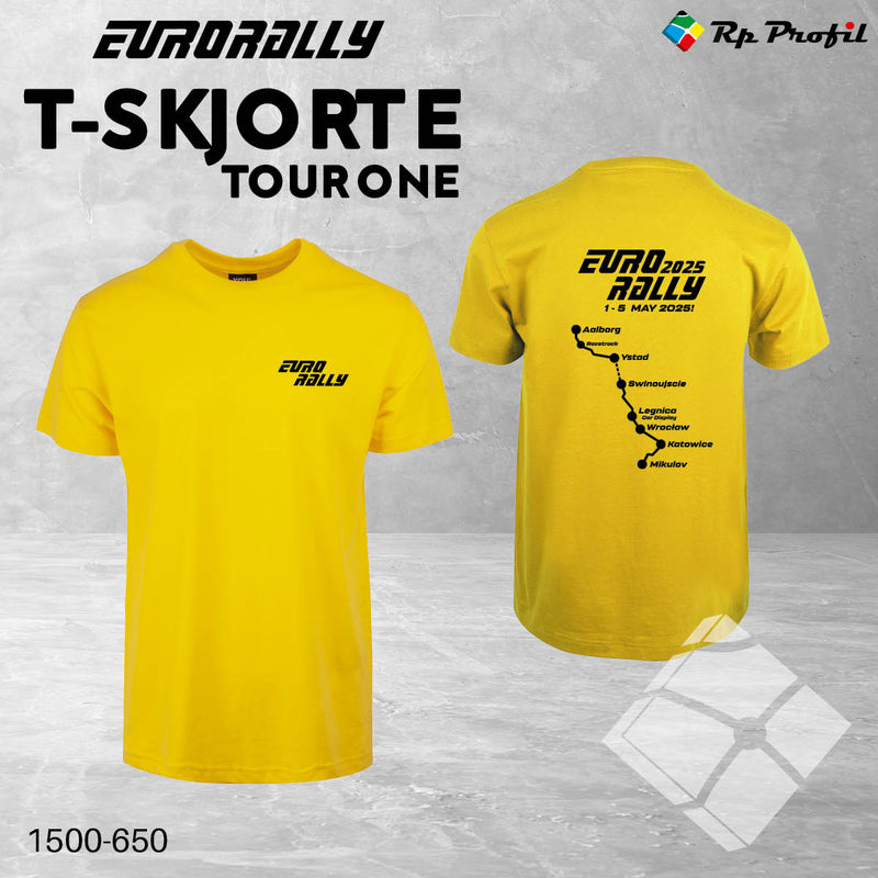Eurorally t-shirt - TOUR ONE, gul