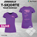 Eurorally TOUR NORWAY t-shirt dame, lilla