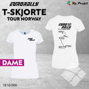 Eurorally TOUR NORWAY t-shirt dame, hvit