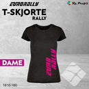 Eurorally t-shirt RALLY til dame, sort/rosa