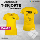 Eurorally dame t-shirt - TOUR ONE, gul
