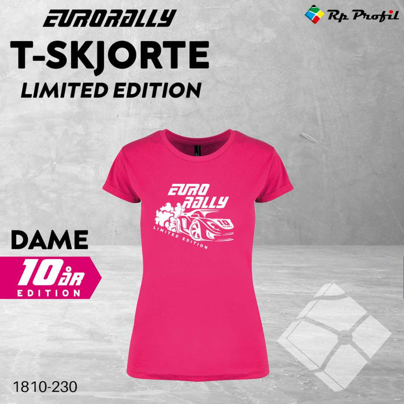 Eurorally limited edition dame t-shirt, raspberry
