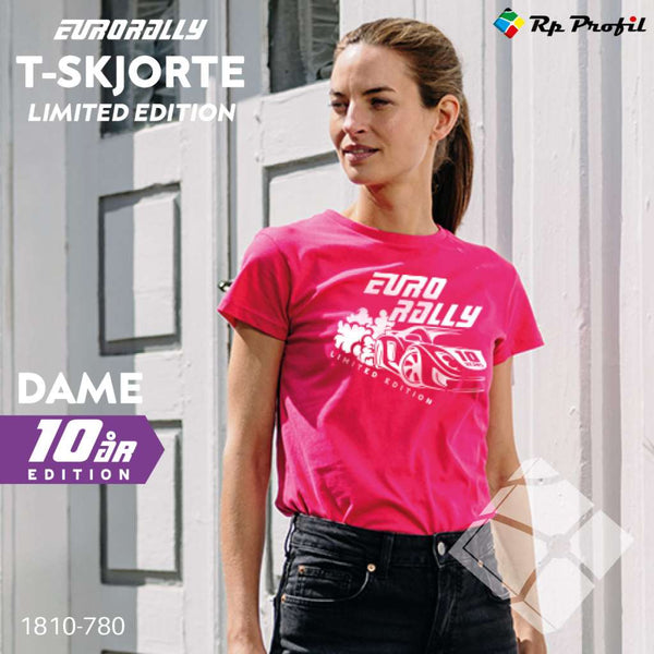 Eurorally limited edition dame t-shirt, raspberry