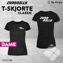 Eurorally classic dame t-shirt, sort