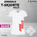 Eurorally t-shirt RALLY til dame, hvit/rød
