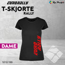 Eurorally t-shirt RALLY til dame, sort/rød