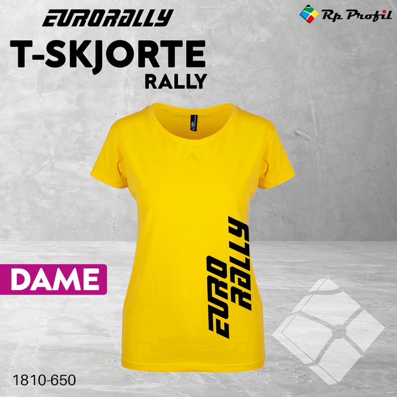 Eurorally dame t-shirt Rally, gul