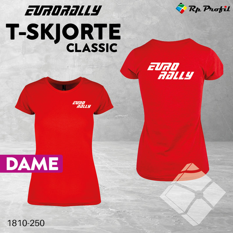 Eurorally classic dame t-shirt, rød