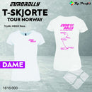 Eurorally TOUR NORWAY dame t-shirt, hvit/rosa