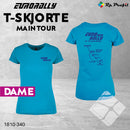 Eurorally Main Tour dame t-shirt, turkis