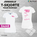 Eurorally TOUR NORWAY t-shirt dame, hvit/rosa