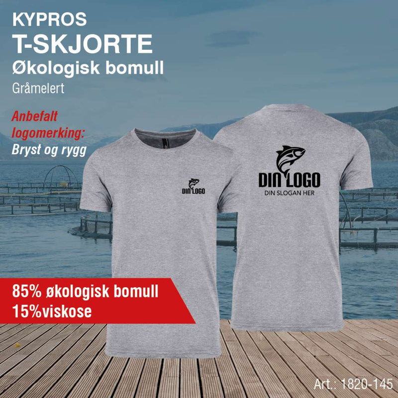 Fashion t-skjorte Kypros, gråmelert