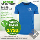 25 stk Fashion t-skjorte - Kypros, kornblå