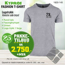 25 stk Fashion t-skjorte - Kypros, gråmelert