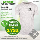 25 stk Fashion t-skjorte - Kypros, askeblend