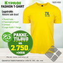 25 stk Fashion t-skjorte - Kypros, gul