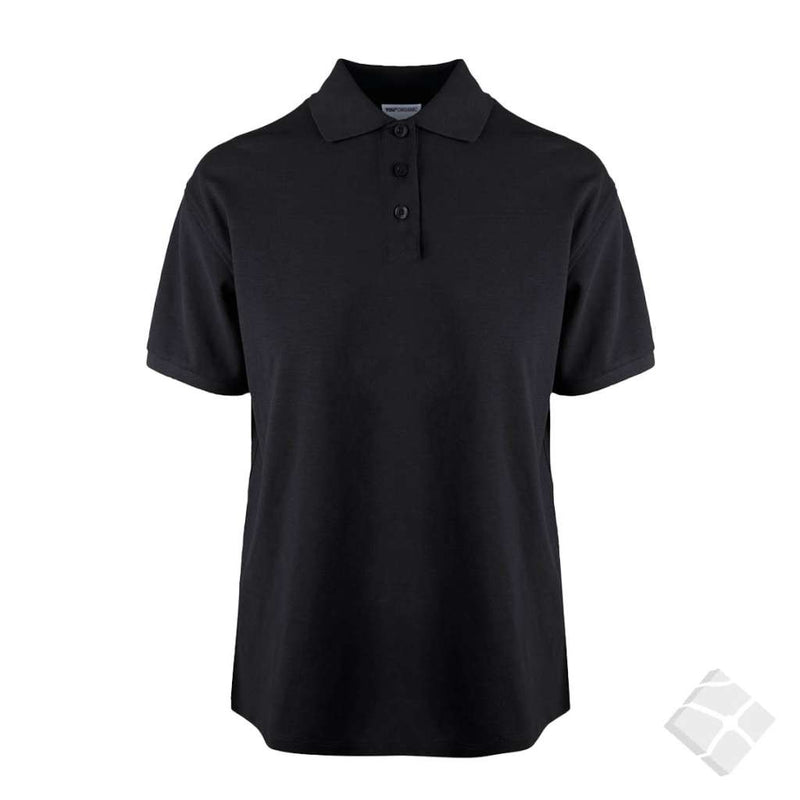 GOTS organic polo til dame, sort