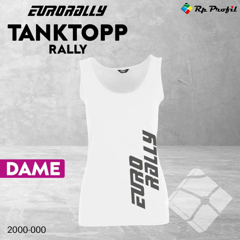 Eurorally Tanktopp "Rally" til dame, hvit