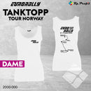 Eurorally Norway tour tanktopp til dame, hvit