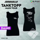 Eurorally Tanktopp MAIN TOUR til dame, sort