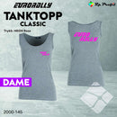 Eurorally klassisk tanktopp til dame, gråmelert/rosa