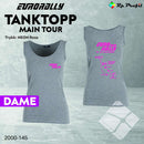 Eurorally Tanktopp MAIN TOUR til dame, grå/rosa