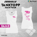Eurorally Tanktopp MAIN TOUR til dame, hvit/rosa