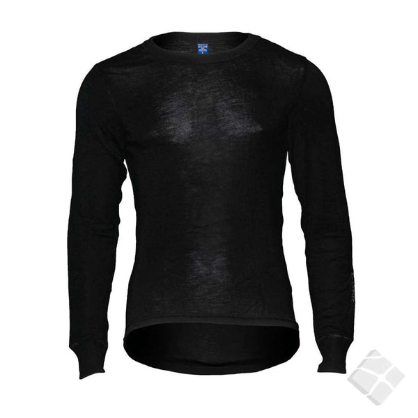 Vandre merino round neck, sort