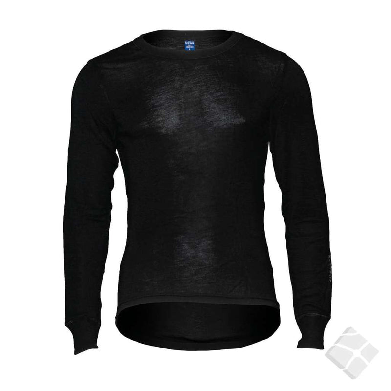 Vandre merino round neck, sort