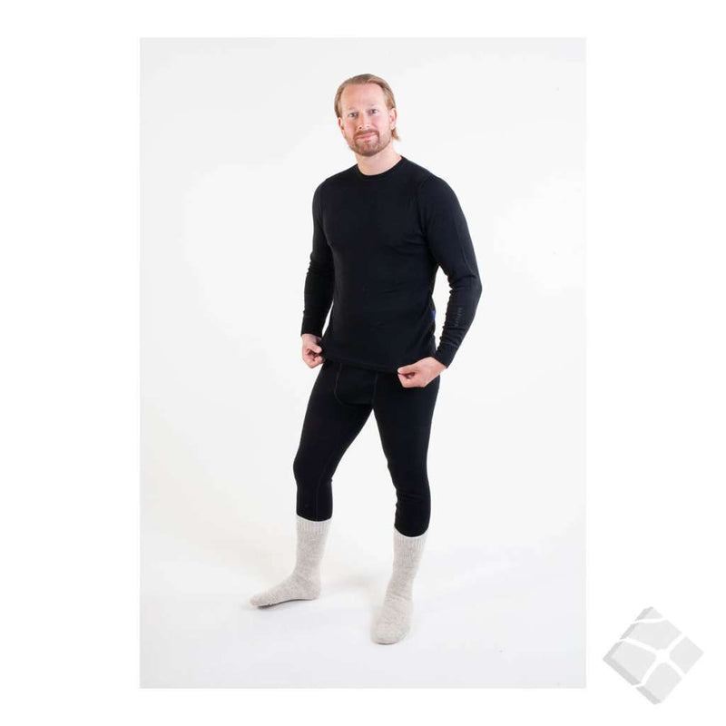 Vandre merino round neck, sort