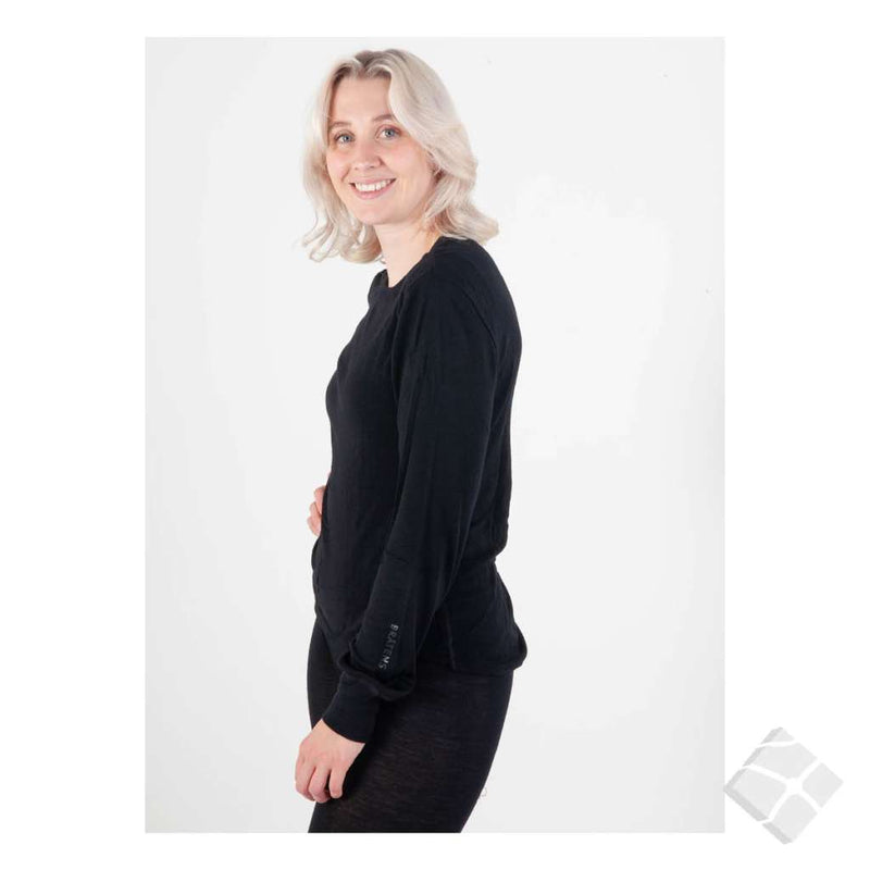 Vandre merino round neck, sort