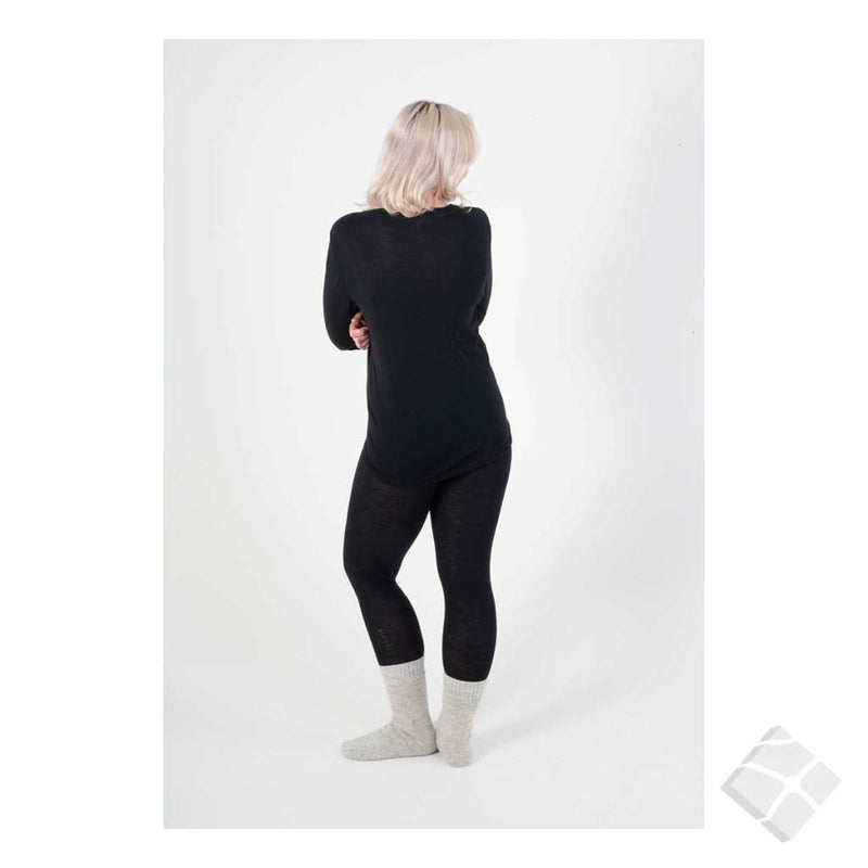 Vandre merino round neck, sort