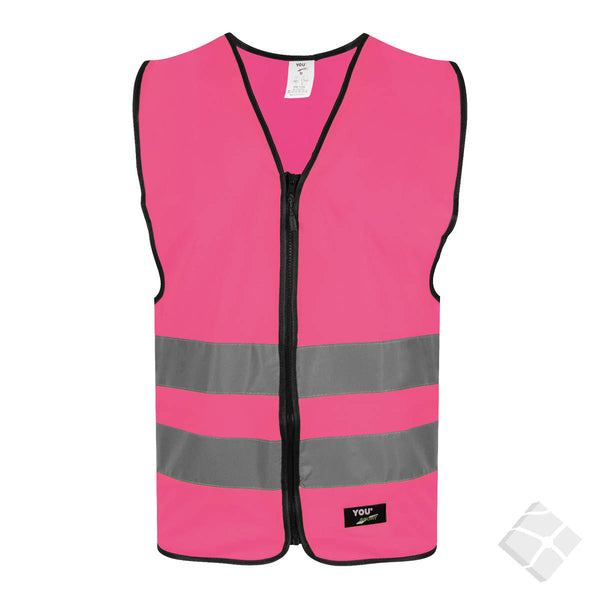 Trenings/refleksvest Flen, Safety pink