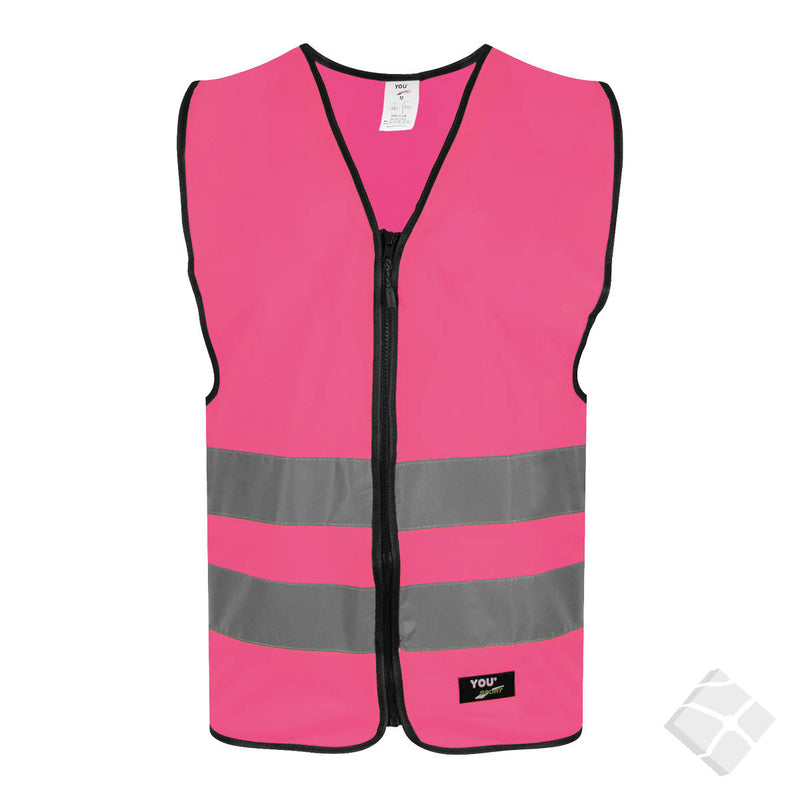 Trenings/refleksvest Flen, Safety pink