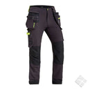 Arbeidsbukse i full stretch, Carpenter contrast, sort